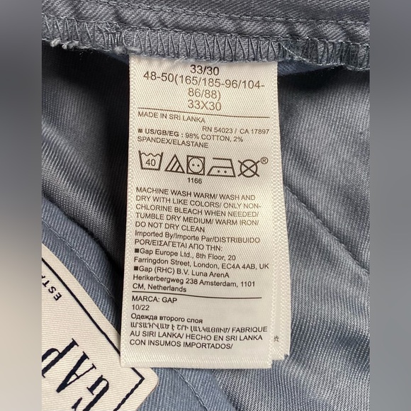 GAP Men's Relaxed Performance Pants Pearl Blue Size 33 x 30 NWT - Picture 12 of 13